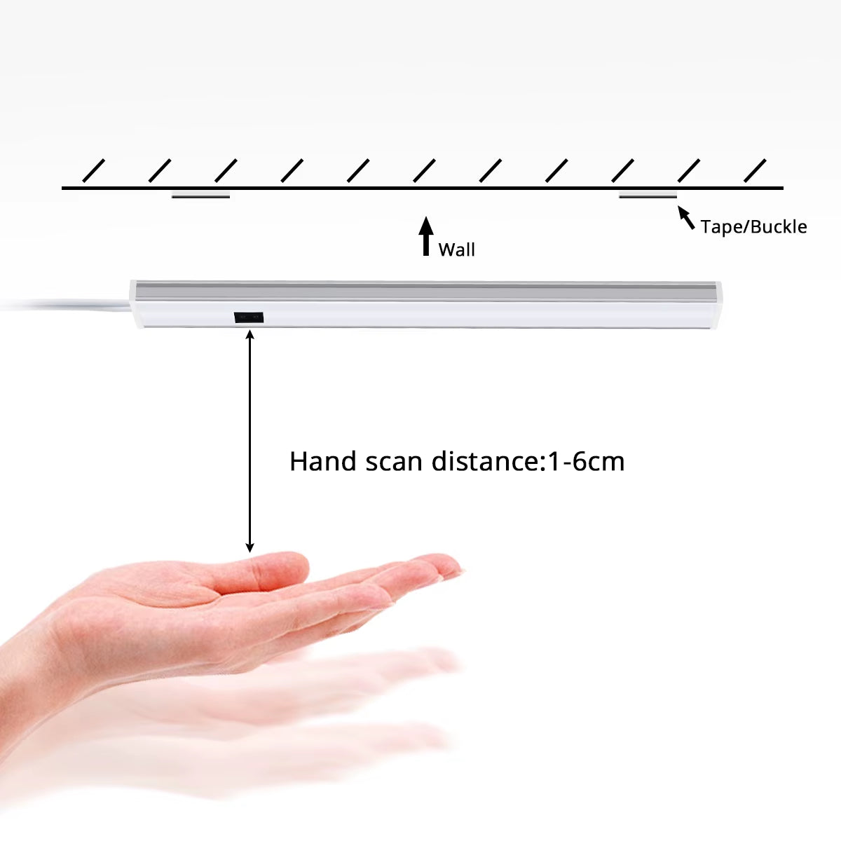 LED Hand Sweep Sensor Ultra Thin Bar Lights DC12V 30/40/50Cm Led Light Kitchen Closet Wardrobe Lamp Cabinet Aluminum Night Light