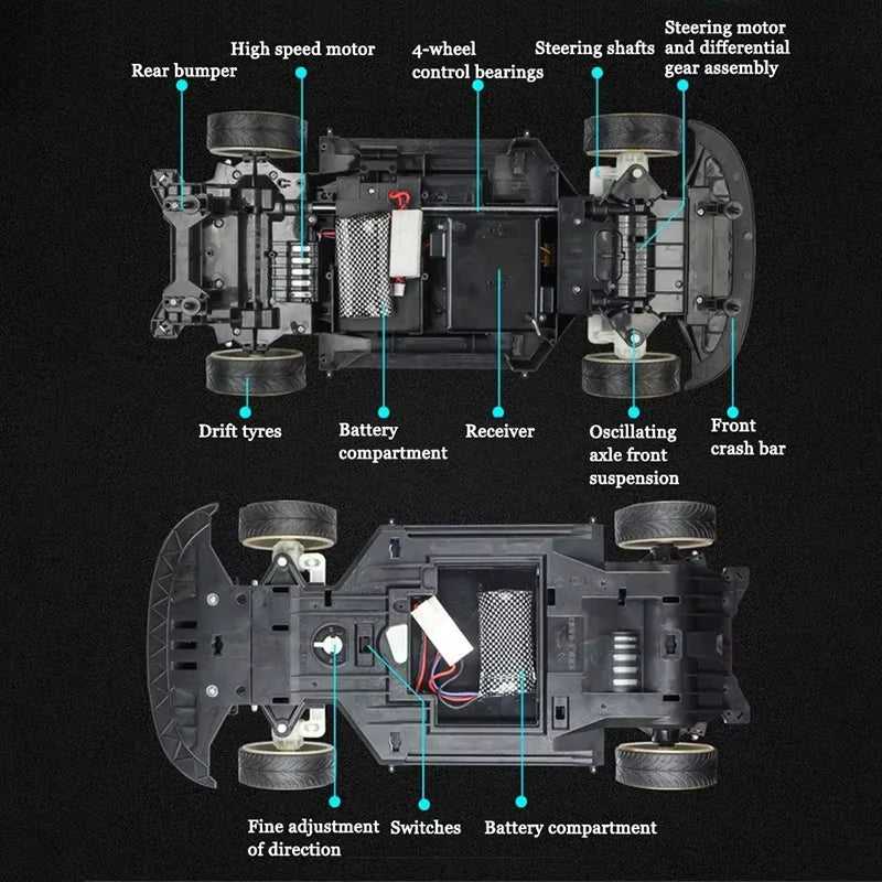 1:10 4Wd 70Km/H RC Drift Car Drifting Wheels Anti-Collision Off-Road High Speed Cars off Road 4×4 Toys Car with Battery