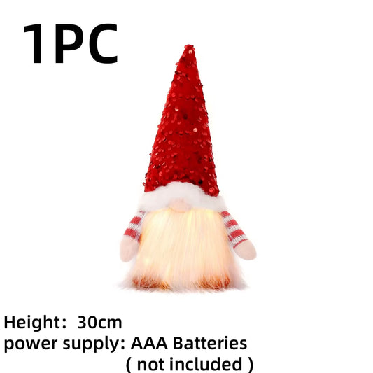 Adjustable Santa Claus Snowman Elk Doll Plush 40～60Cm Xmas Gift Christmas Tree Decorations Home Party Xmas Ornaments 1～3Pcs